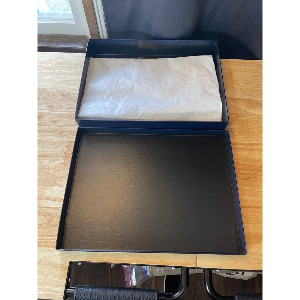 Ralph Lauren Navy Blue Gold Logo‎ Gift Presentation Box 14x10x2.5 with Tissue